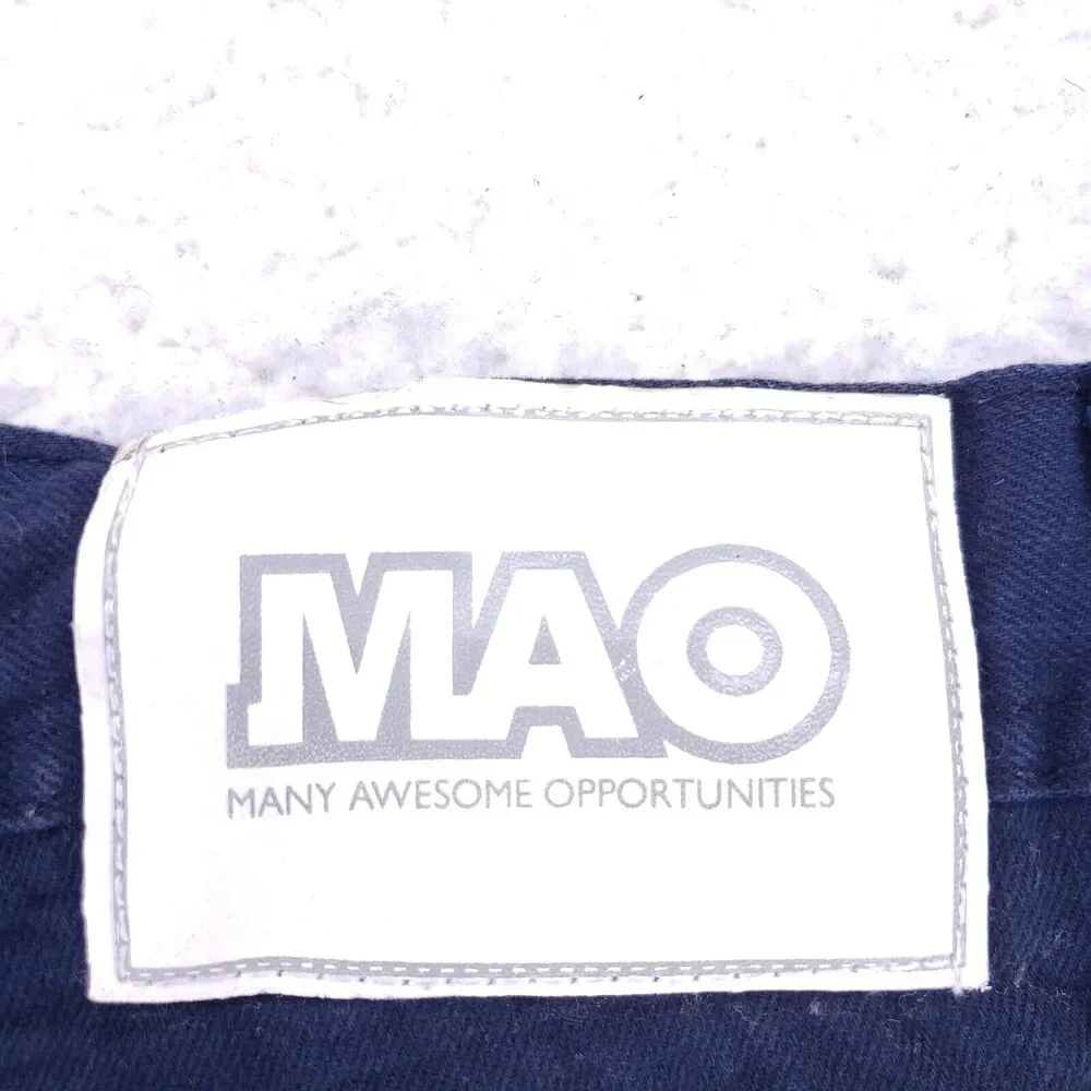 Mao Jean Shorts Denim Cotton Mens SZ 32 Black Straight VTG Baggy 90s Y2K